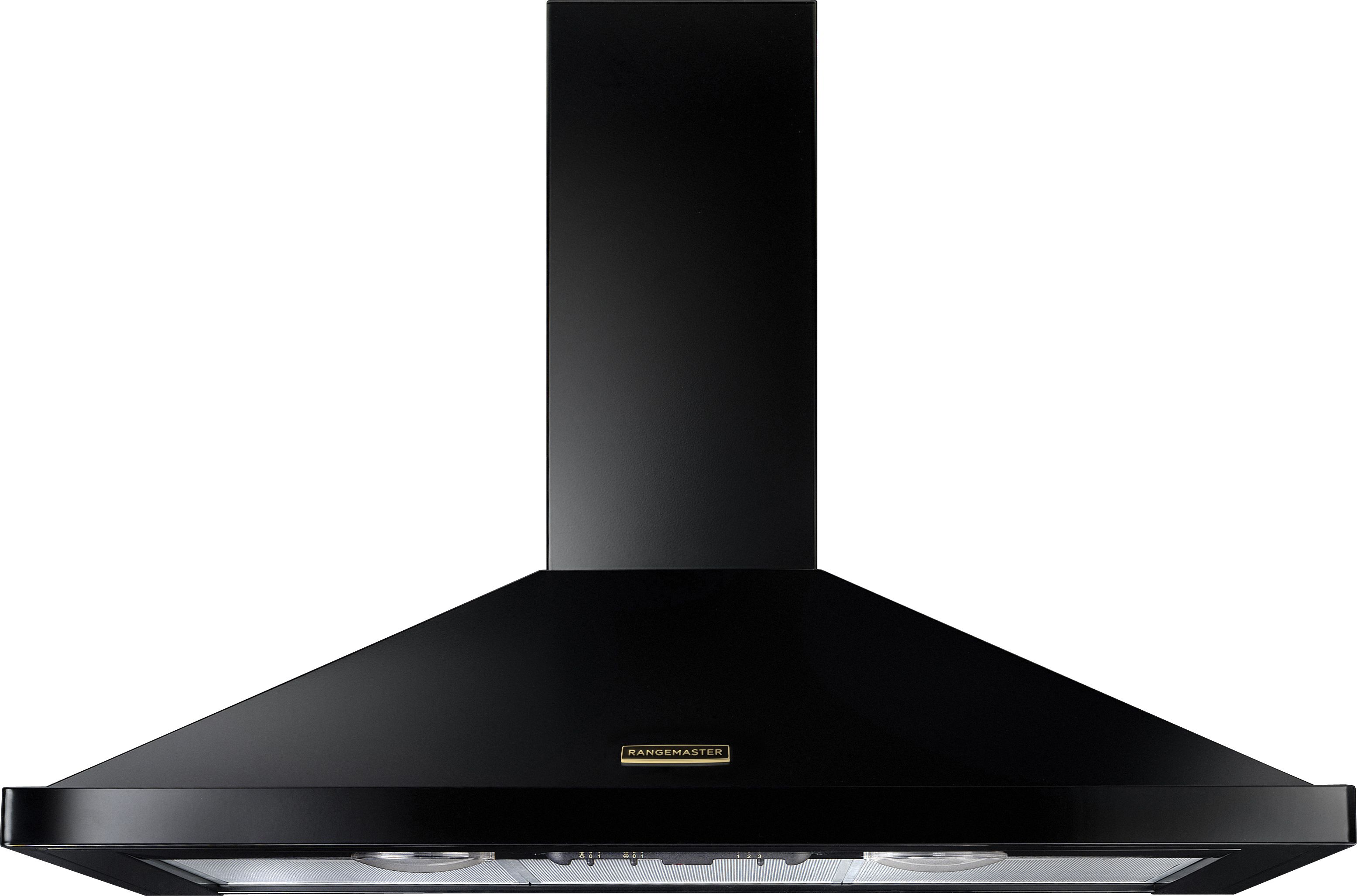Image of Rangemaster RHDC90BL/B 90cm Chimney Cooker Hood - Black, Black