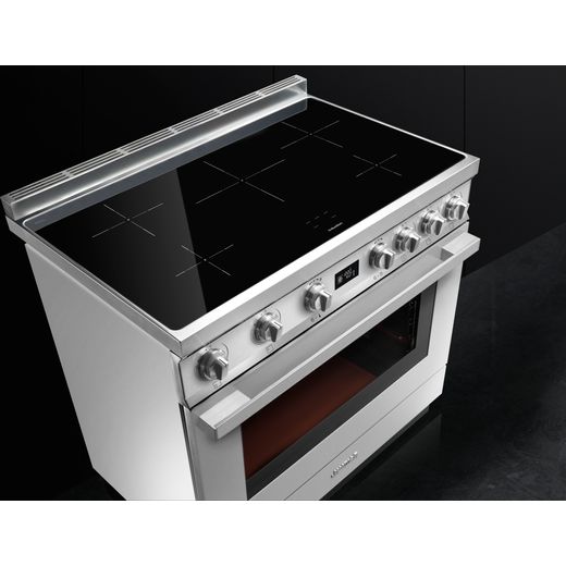 Smeg Portofino 90cm Electric Range Cooker with Induction Hob - Stainless Steel