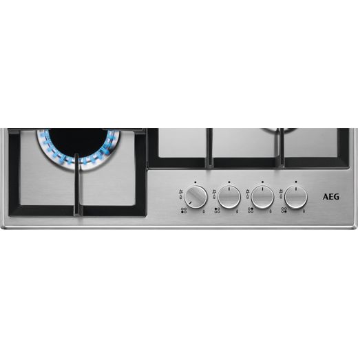 AEG HGE64200SM 59cm Gas Hob - Stainless Steel - Control dials