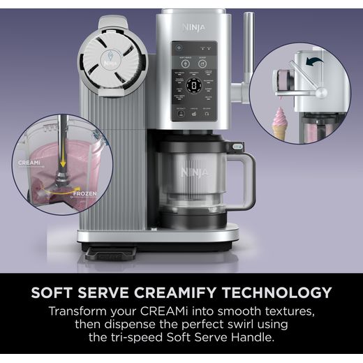 Ninja NC701UK Ice Cream Maker Silver - Annotation - Creamify technology