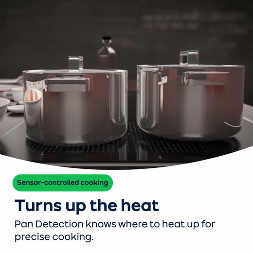 NEFF N90 T69FUV4L0 92cm Induction Hob - Black - AO Annotation - Pan-Detection