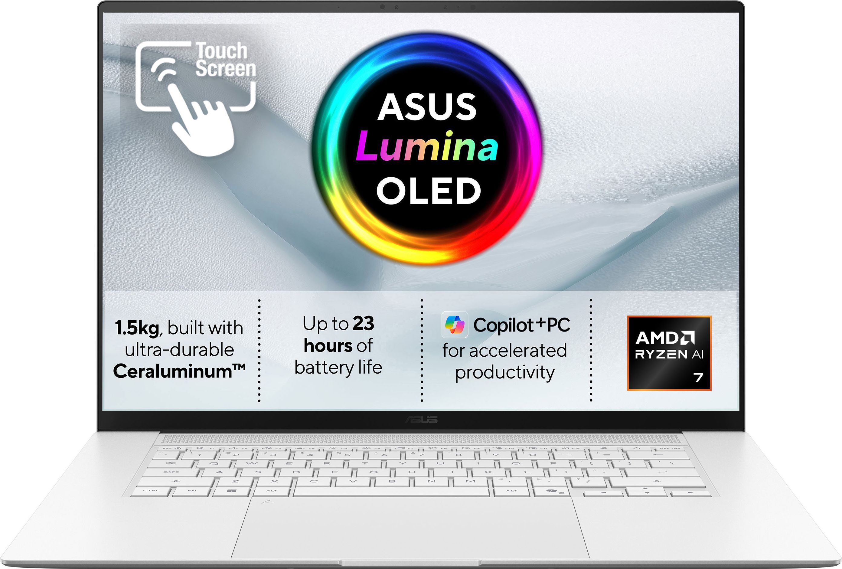 Asus Zenbook S16 Copilot Pc Oled 16" Laptop - Amd Ryzen™ Ai 7, 1 Tb Ssd, Scandinavian White, White - Image 8