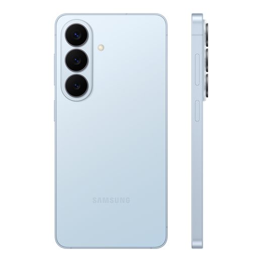 Samsung Galaxy S26 512GB Smartphone in Sky Blue - Back and side