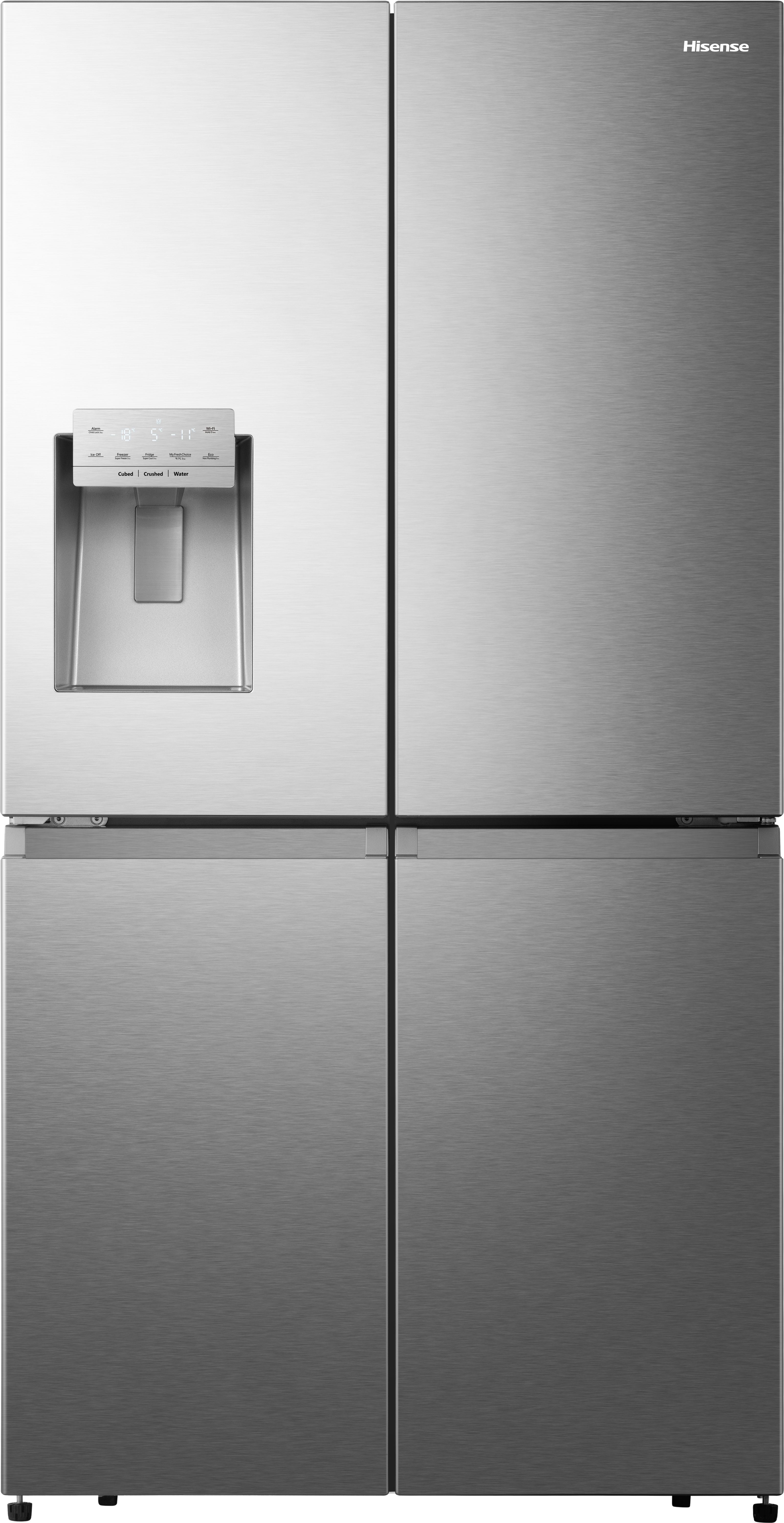 Hisense RQ760N4SASE Wifi Connected Non-Plumbed Total No Frost American Fridge Freezer - Stainless Steel - E Rated, Stainless Steel