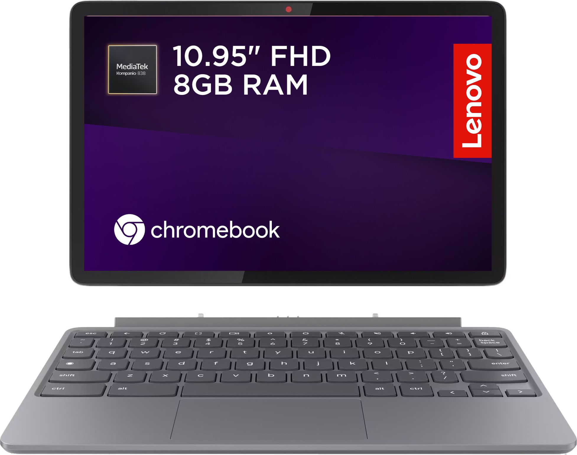 Lenovo IdeaPad Duet 3 Chromebook 10.9-inch 128GB eMMC 8GB RAM MediaTek Grey
