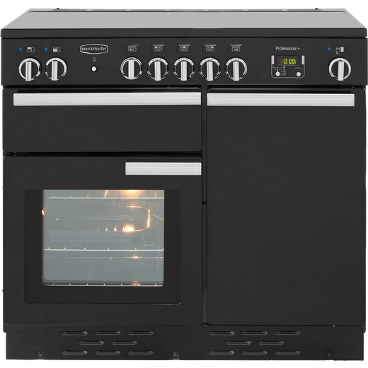 Rangemaster Professional Plus PROP100EIGB/C 100cm Electric Range Cooker with Induction Hob - Black - A/A Rated