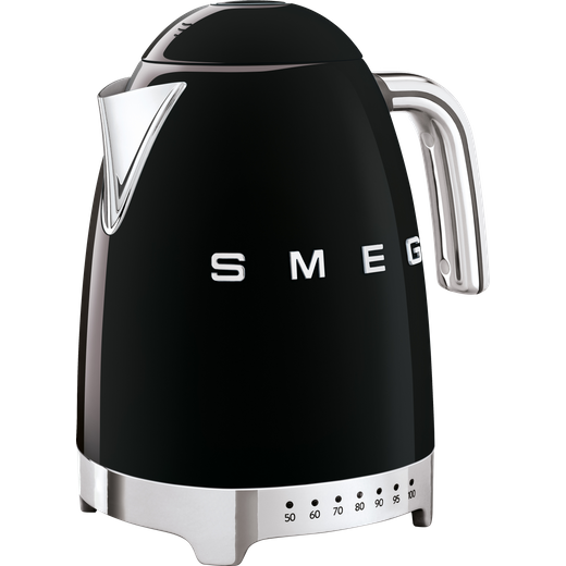 Smeg 50's Retro KLF04BLUK Kettle with Temperature Selector - Black