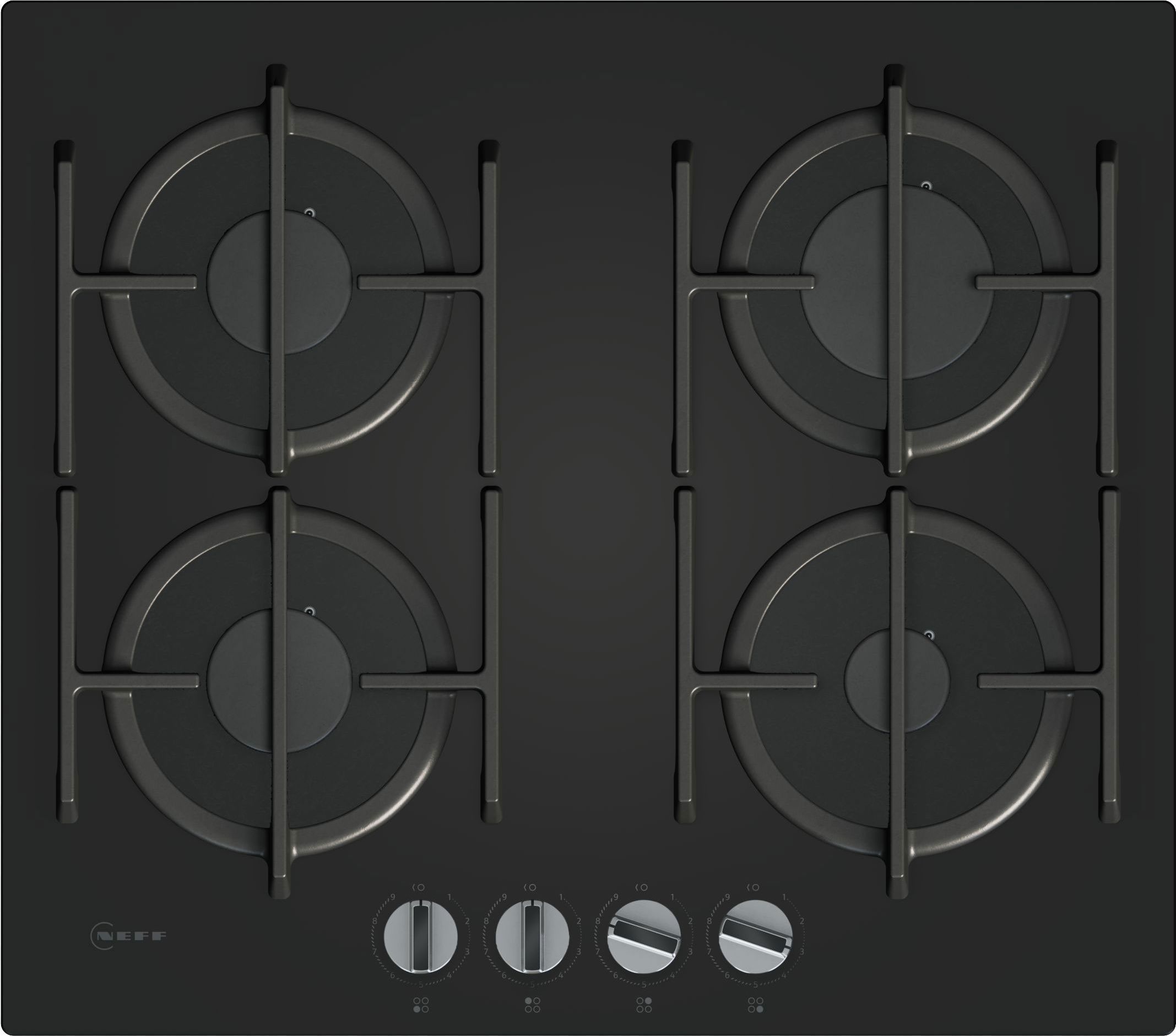 NEFF T26PIP4S0 Gas Hob - 4 Burner - 60cm - Black