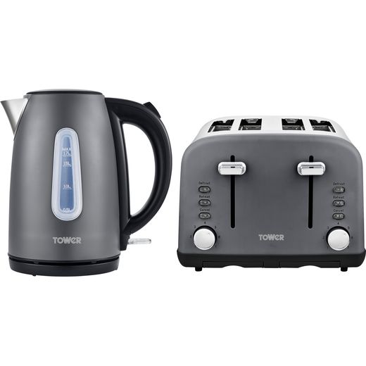 Tower AOBUNDLE023 Kettle And Toaster Set - Slate