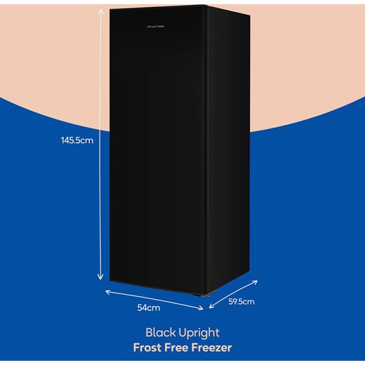 Russell Hobbs Small Frost Free Fridge Freezer - Black - Dimensions