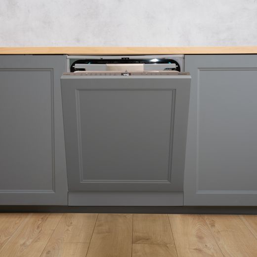 Hisense Integrated Standard Dishwasher - Black with Fixed Door Hinge Kit - Dishwasher in kitchen