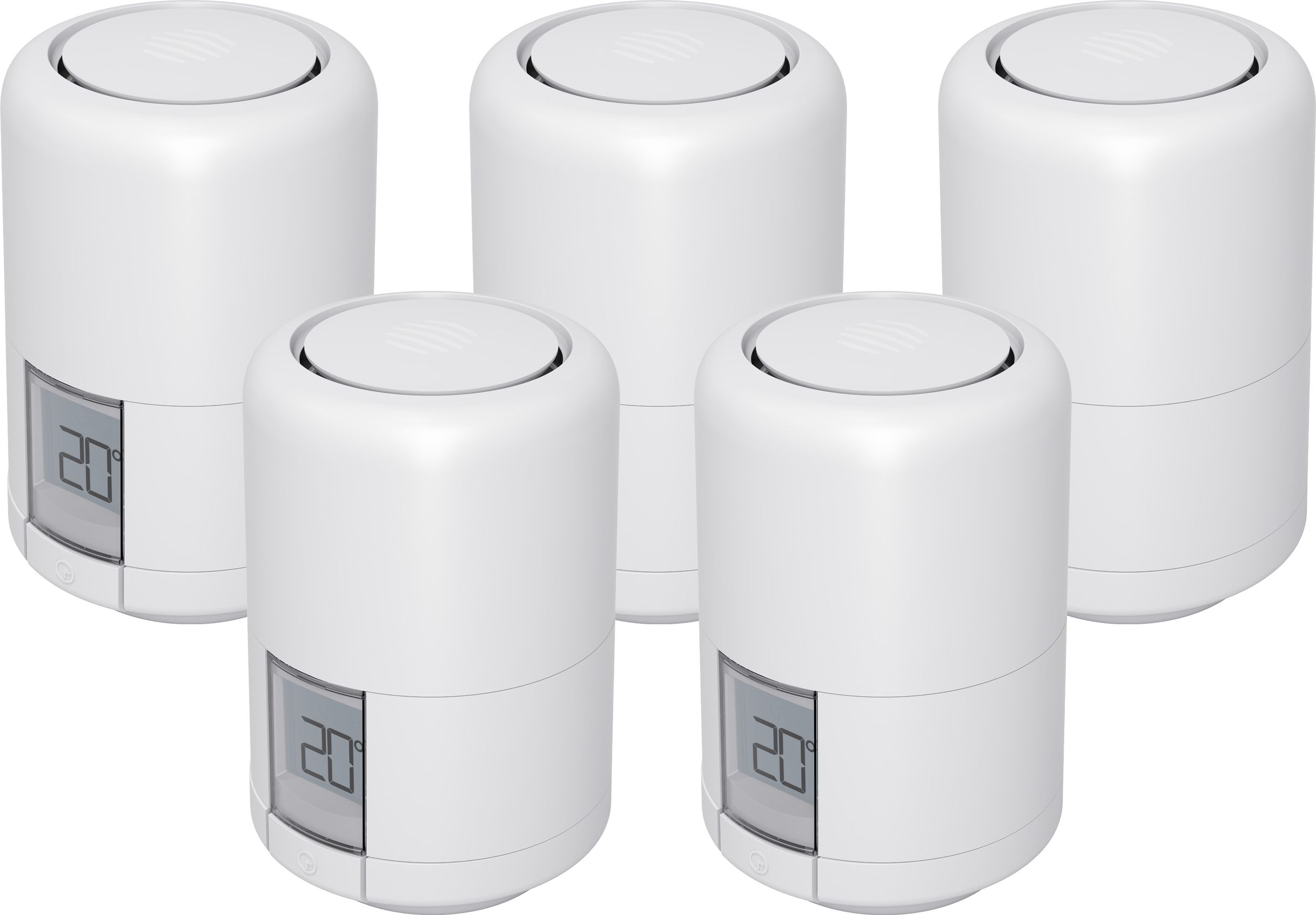Hive Smart Radiator Thermostat 5 Pack (15mm Head Only) - Self install, White