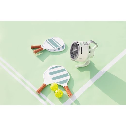 Shark FlexBreeze HydroGo Misting Fan - FA050UKGN - Lime Green - Fan on court