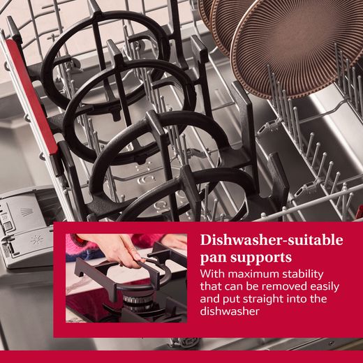 NEFF N70 T26PIP4S0 59cm Gas Hob - Black - Annotation - dishwasher safe