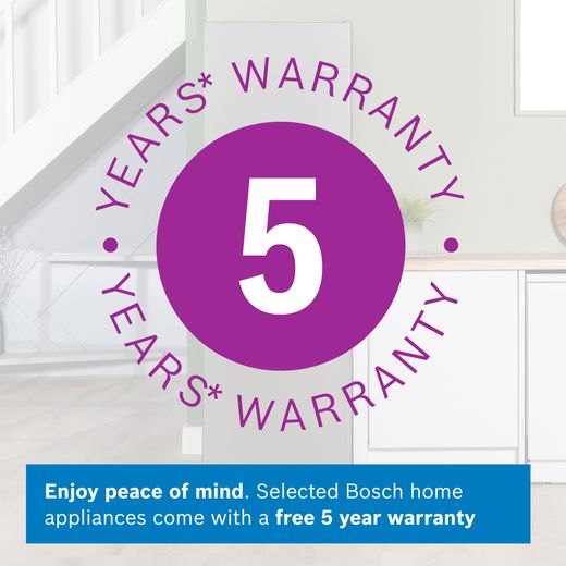 Bosch Series 4 60/40 Frost Free Fridge Freezer - Stainless Steel Effect  - Annotation - 5yr warranty shot