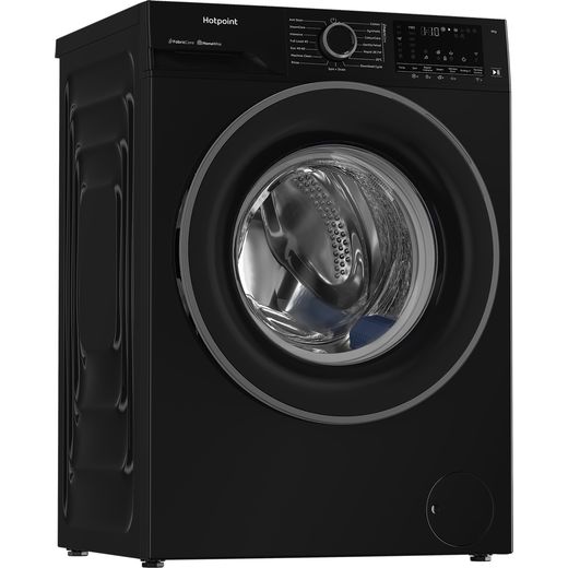 Hotpoint Fabric Care HB93WBCAREUK 9kg WiFi Connected Washing Machine with 1400 rpm - Black - Right perspective