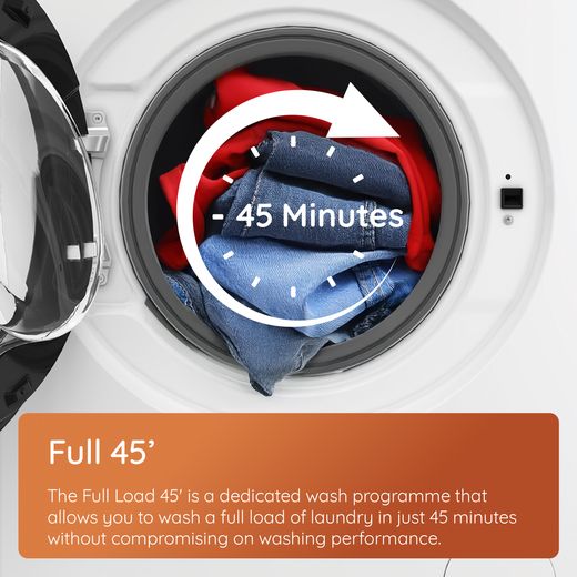 Hotpoint Fabic Care Pro HPA 105 CARE UK 10kg Washing Machine with 1400 rpm - White - Annotation - full 49 shot
