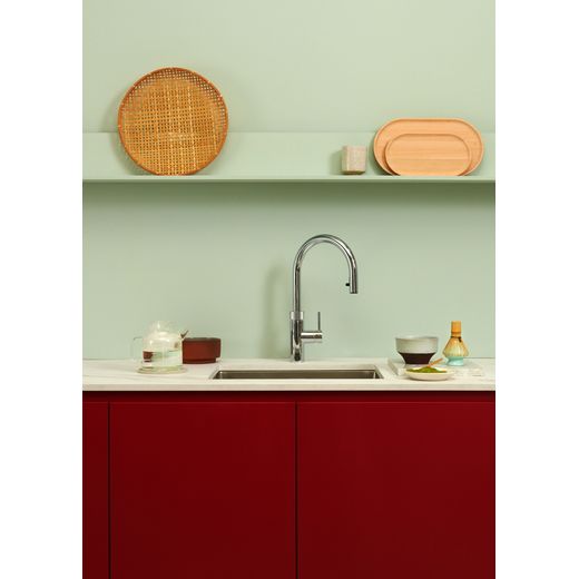 Quooker FXRCHRBUN1 Boiling Water Tap Chrome - tap in kitchen shot