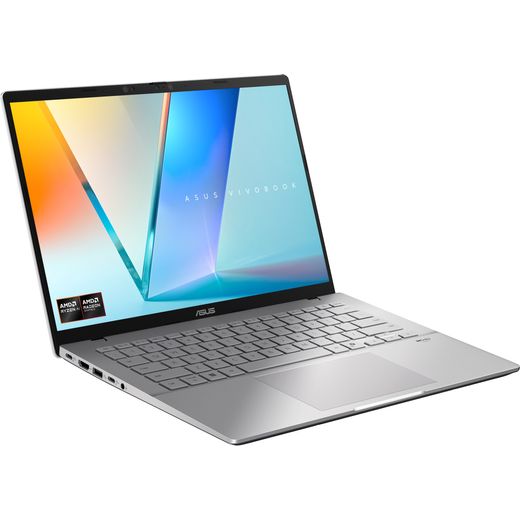ASUS Vivobook S 14 14" Laptop - AMD Ryzen™ 5, 512GB SSD, 16 GB RAM - Silver - Right perpsective shot