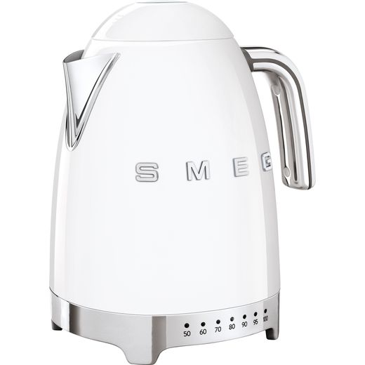 Smeg 50's Retro KLF04WHUK Kettle with Temperature Selector - White