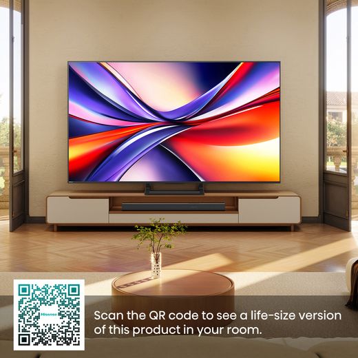 Hisense A7Q 75" 4K Ultra HD QLED Smart Freely TV - Annotation - Scan code shot