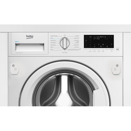 Beko WTIK74122 Integrated Washing Machine with 1400 rpm - White - Control panel