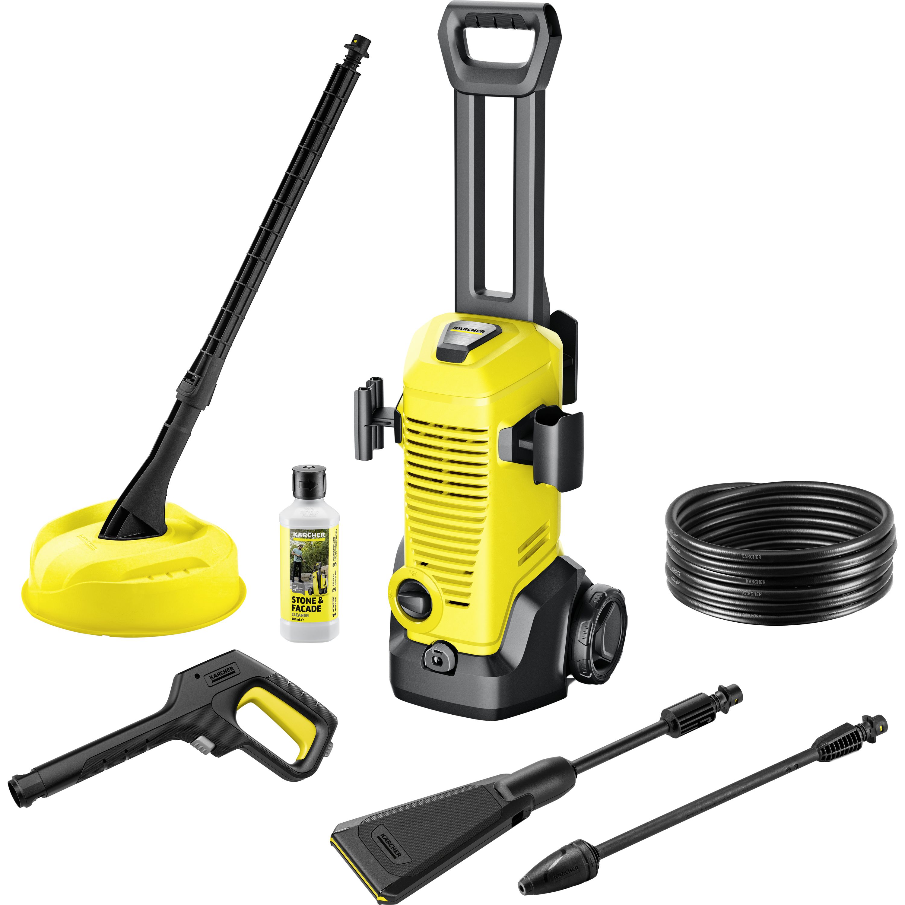 Kärcher K 3 eco!Booster Home Pressure Washer - 1600W - 120 bar - Yellow
