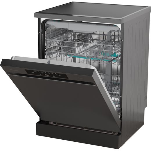 Hisense Hi4 Standard Dishwasher - Black - left perpsective shot