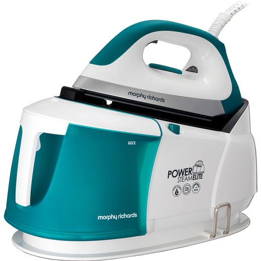Morphy Richards Power Steam Elite With AutoClean Pressurised Steam Generator Iron - White / Green - Left perspective