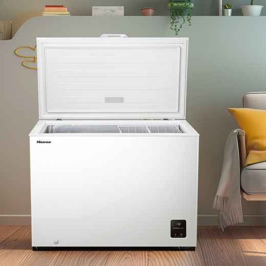 Hisense Chest Freezer - White - Freezer in room shot