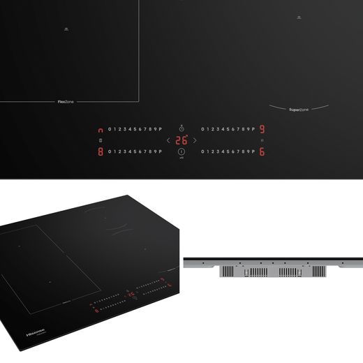 Hisense Hi4 HIC6422BSC 60cm Induction Hob - Black - close up detail shot 