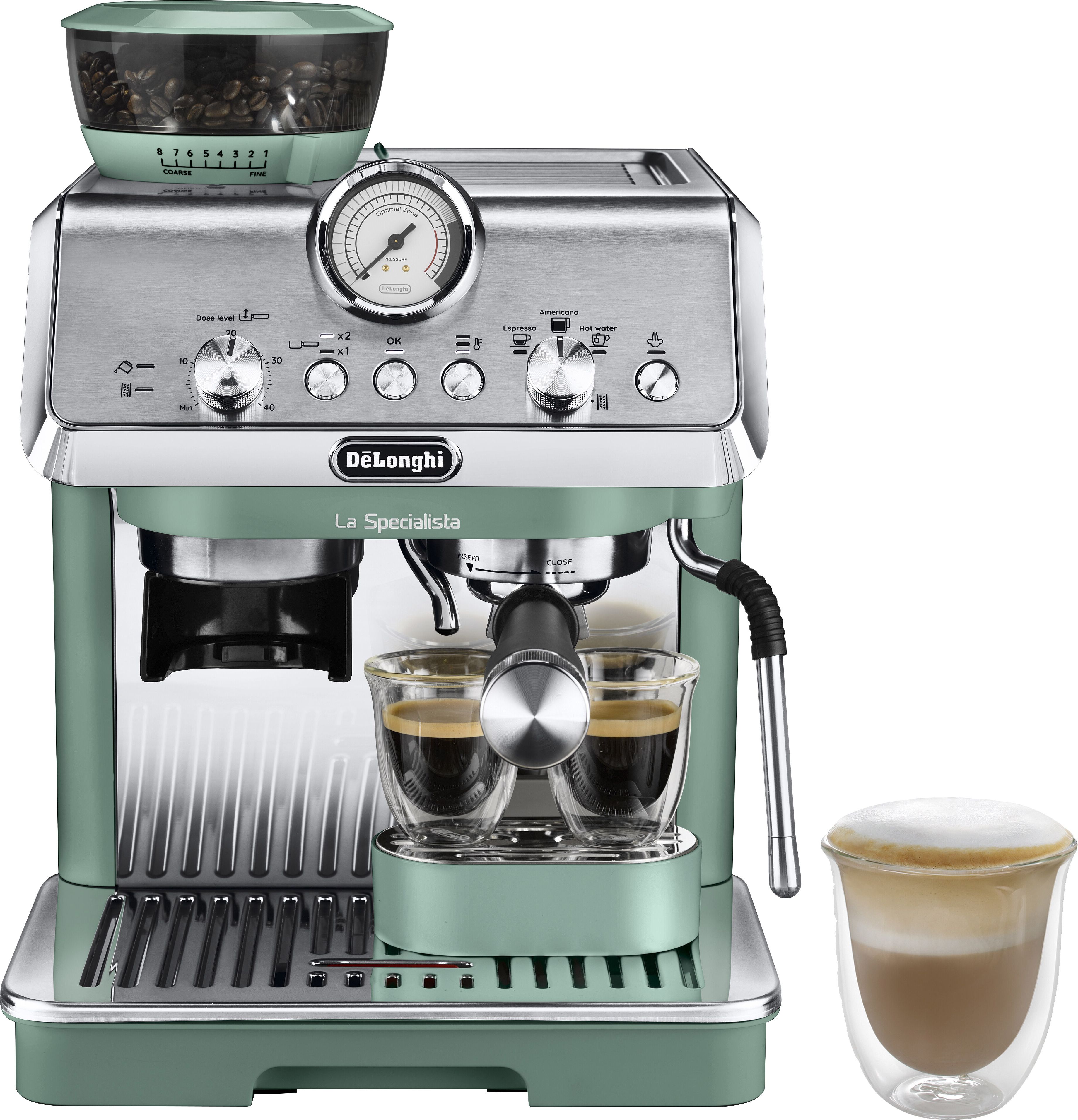 Image of De'Longhi La Specialista Arte EC9155.GR Bean to Cup Coffee Machine - Green, Green