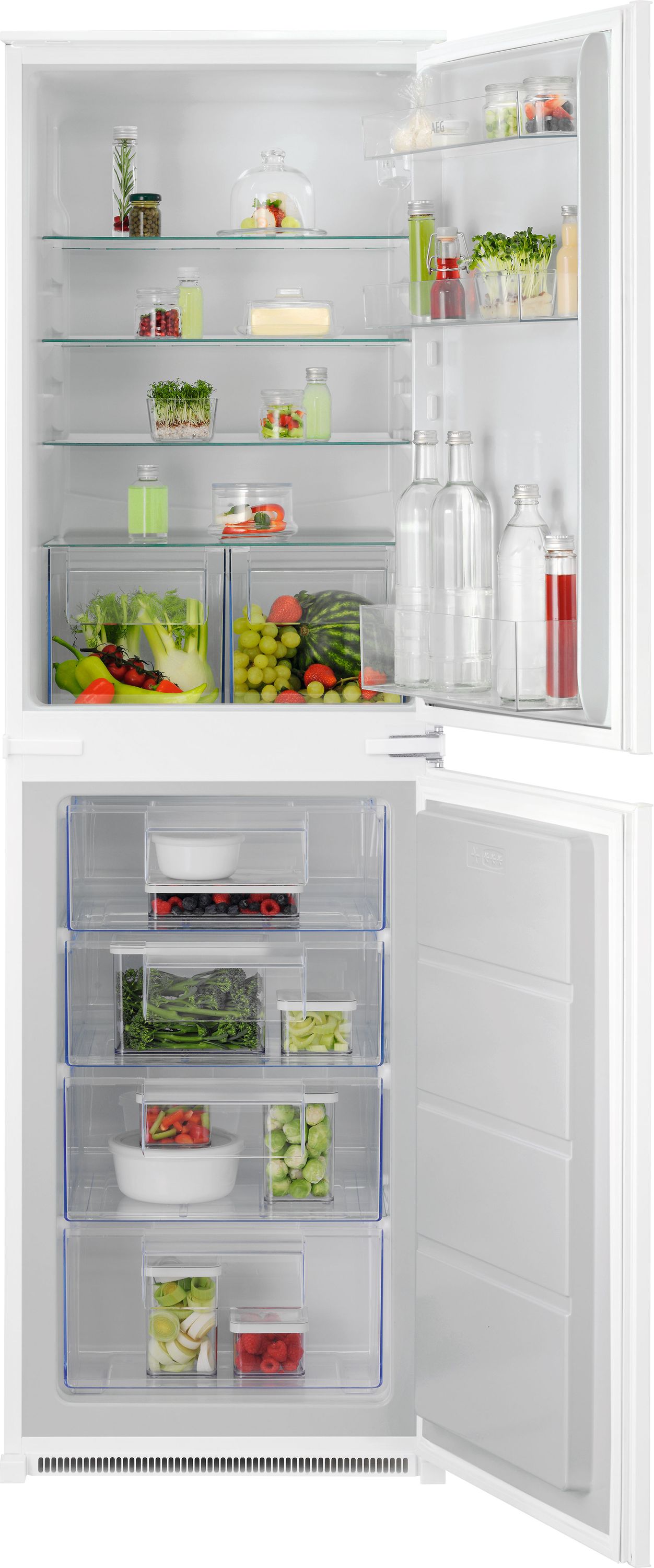 AEG - 177cm Integrated Fridge Freezer - 50/50 Split - E Rated