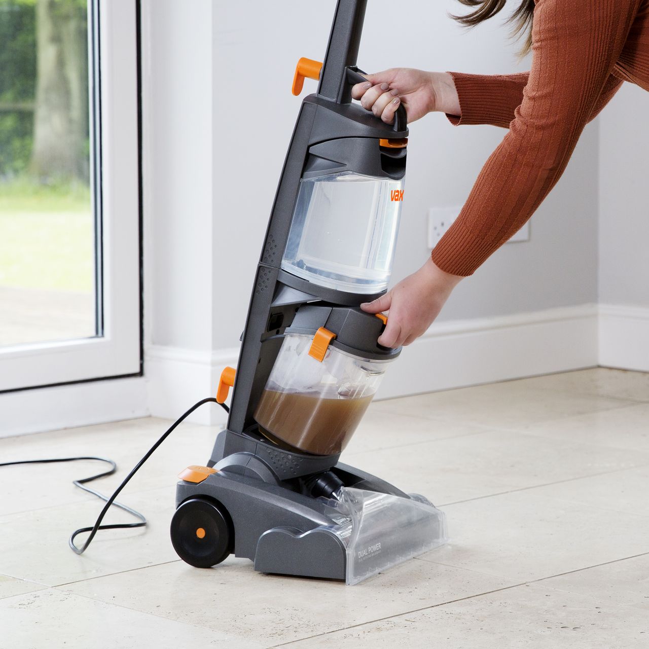 2.7 L Vax Dual Power Carpet Cleaner Carpet Solution Bundle Graphite and Orange and Ultra 
