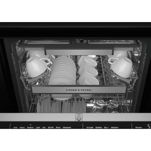 fFisher & Paykel Series 9 Fully Integrated Standard Dishwasher - Silver - high perpsective in dishwasher
