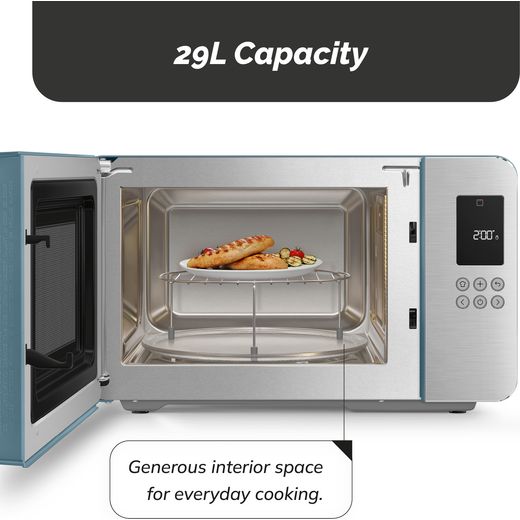 Smeg Collezione MOC01SBMUK 26 Litre 30cm High, Freestanding Small Microwave With Grill - Storm Blue - annotation - capacity