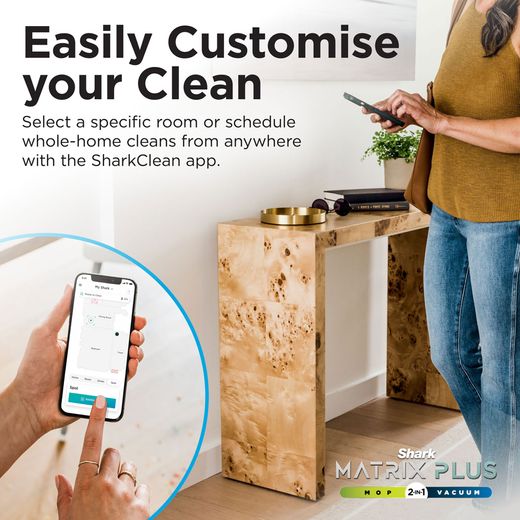 Shark Matrix Plus 2-in-1 Robotic Vacuum Cleaner - Black - Annotation - Easily custonise your clean