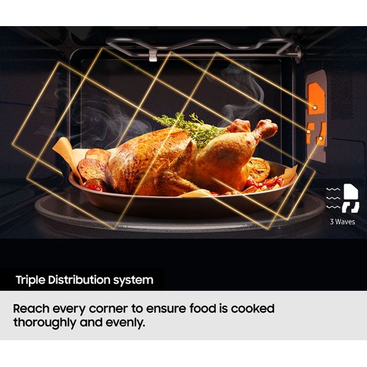 Samsung Solo microwave MS32DG4504ATE3 30cm High, Freestanding Microwave - Stainless Steel - Annotation - Triple Distribution system