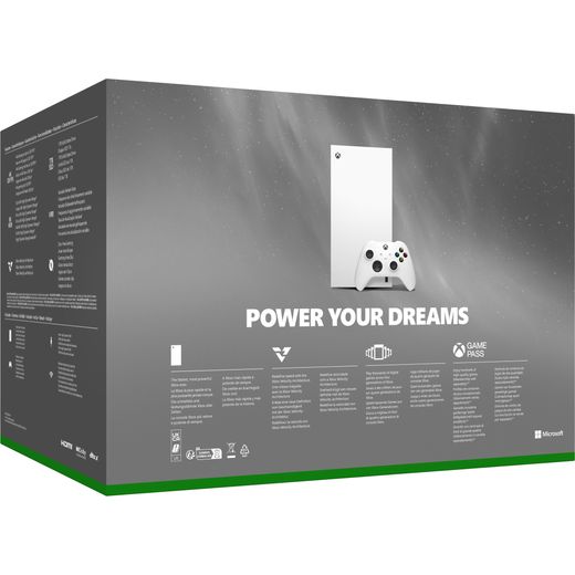Xbox Series X - Digital Edition 1TB - White - Back right perspective shot