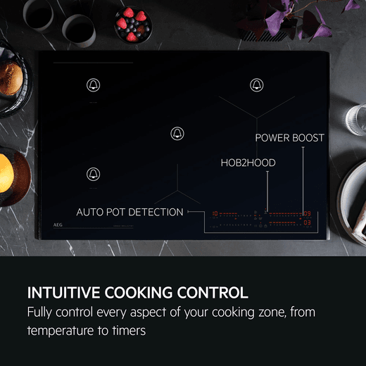 AEG 7000 SenseBoil® TI64IB10FB 60cm Induction Hob - Black - Annotation - Intuitive cooking control