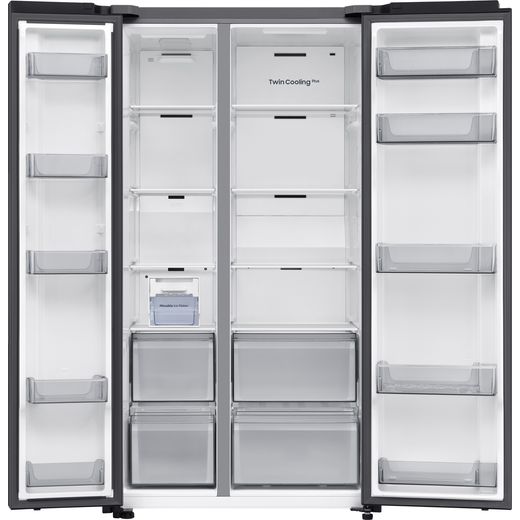 Samsung Series 7 SpaceMax™ American Fridge Freezer - Black - Doors open