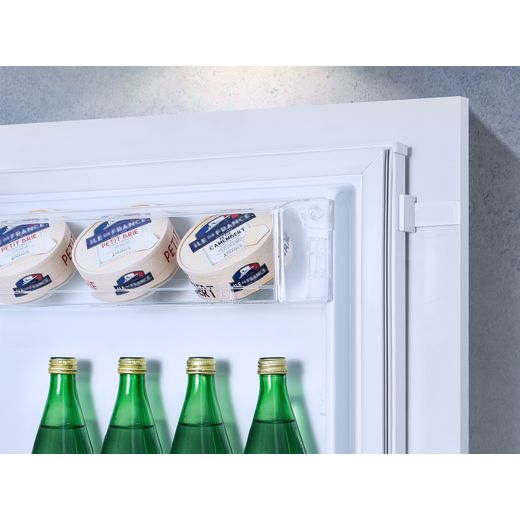 Hisense Integrated 70/30 Frost Free Fridge Freezer - White - Close up door balcony shot