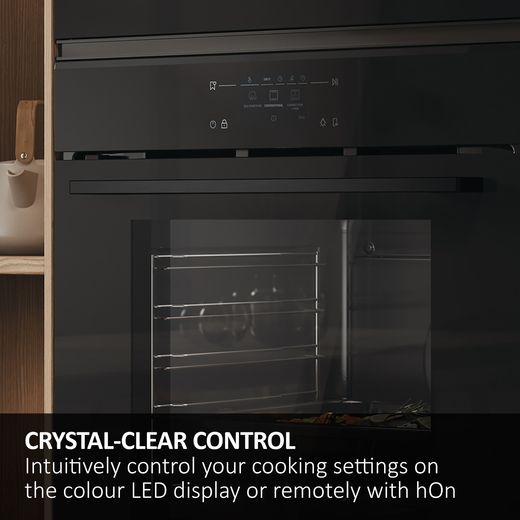 Haier ID Series 2 Built In Electric Single Oven - Black - Annotation - LED display shot