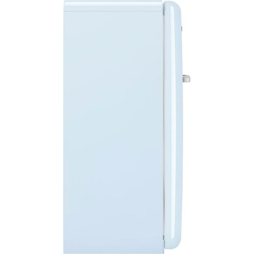 Smeg Right Hand Hinge FAB28RPB6UK 153cm High Small Fridge with Ice Box - Pastel Blue - Side shot