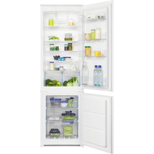 Zanussi ZNHN18FS1 Integrated Frost Free Fridge Freezer with Sliding Door Fixing Kit - White - F Rated
