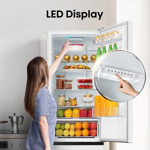 Hisense 70/30 Frost Free Fridge Freezer - White - Annotation - LED display