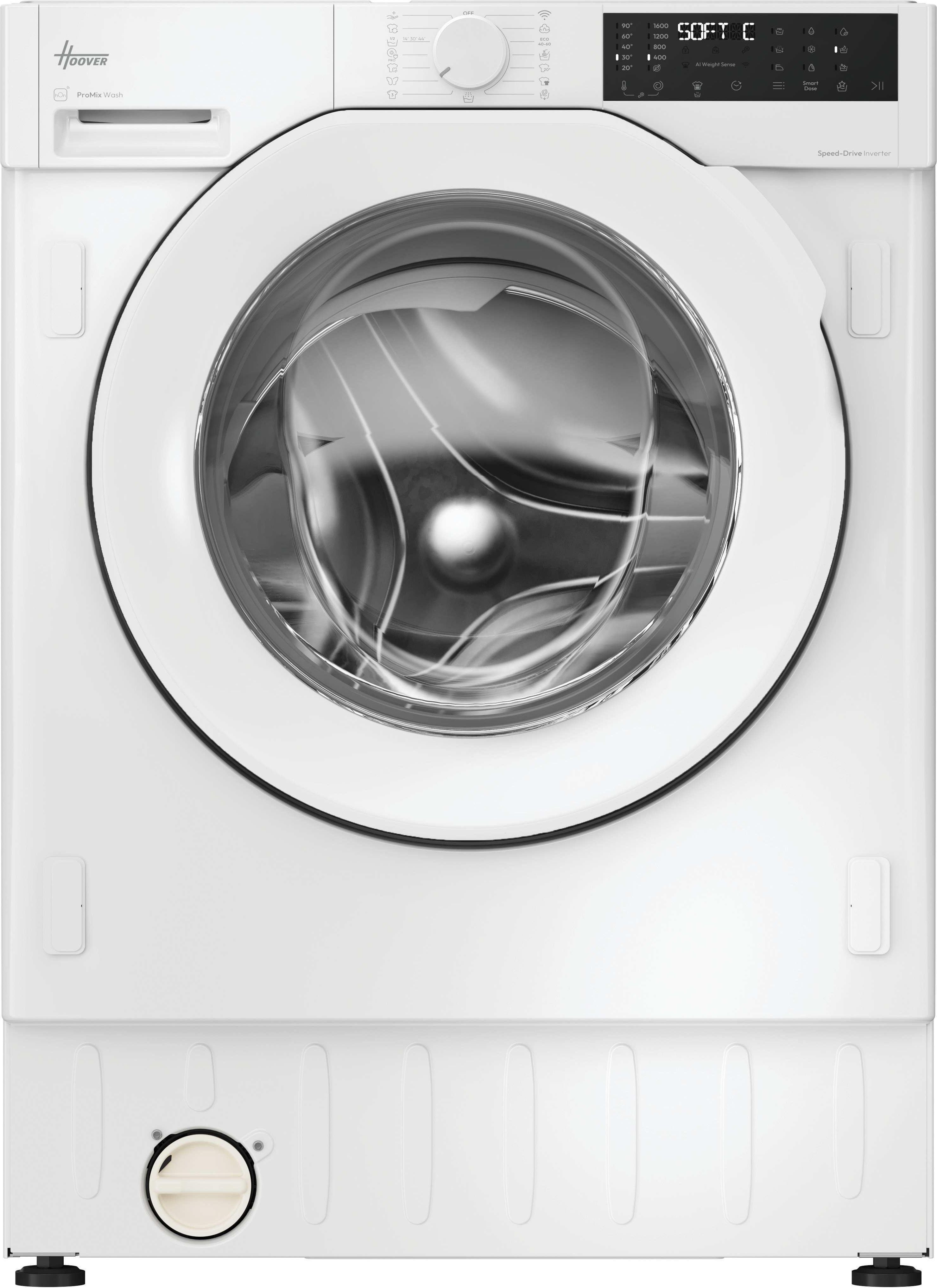 Image of Hoover H-WASH 400 Pro BH4S69M6D9J-80 Integrated 9kg WiFi Connected Washing Machine with 1600 rpm - White - A Rated, White