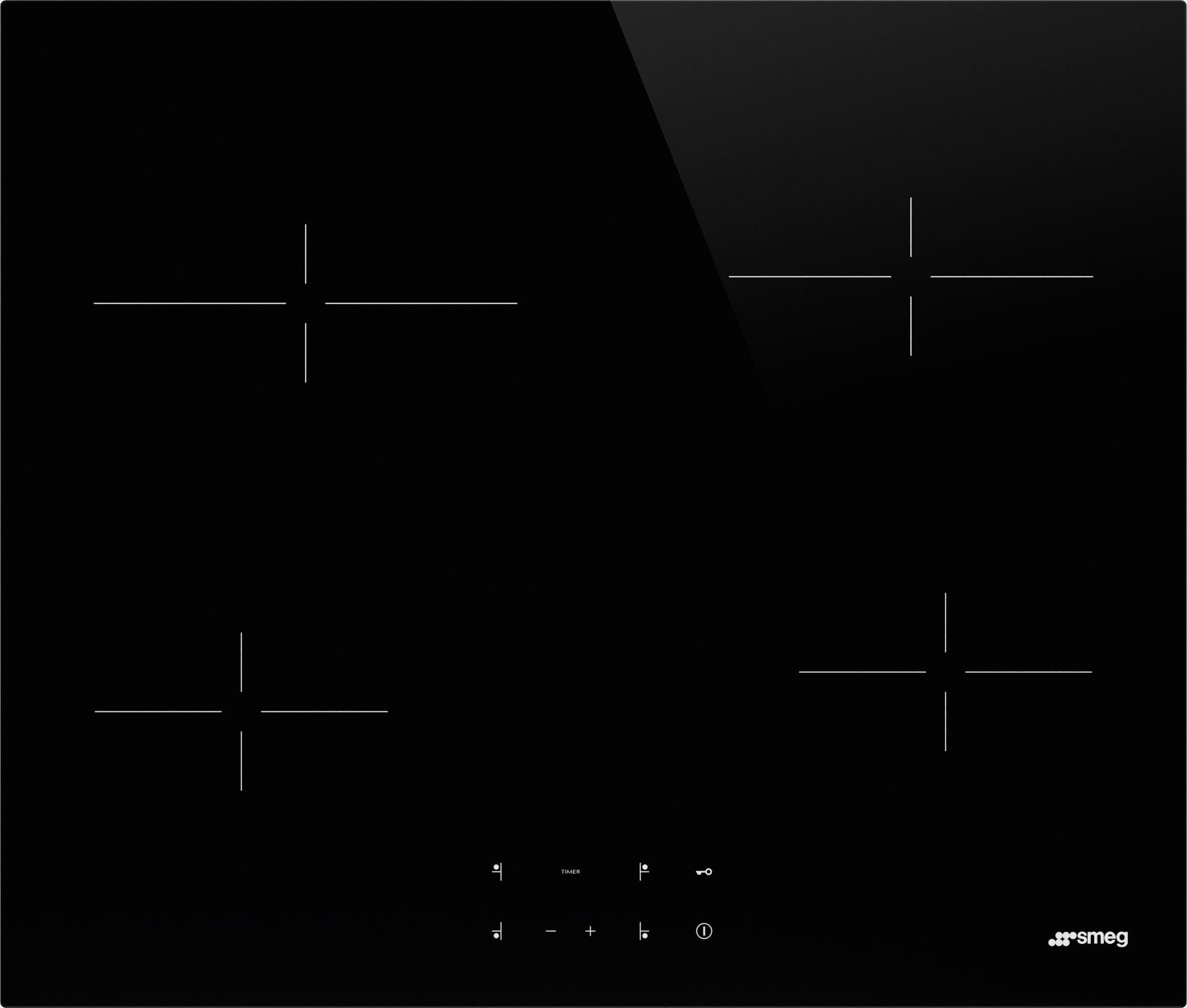 Image of Smeg SE264TD1 60cm Ceramic Hob - Black, Black