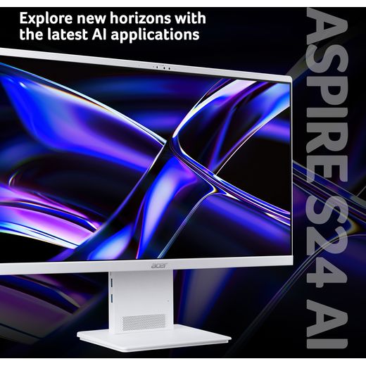 Acer Aspire S24-B 23.8" - Intel® Core™ Ultra 5, 512GB SSD - White - annotation - aspire shot