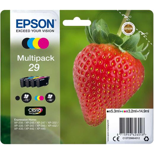 Epson Strawberry Multipack 4-colours 29 Claria Home Ink Cartridge